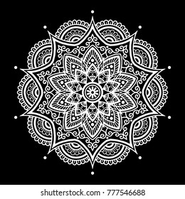 Mandala pattern white good mood