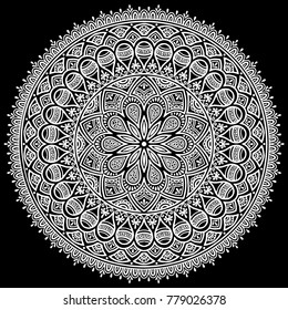 Mandala pattern white good mood