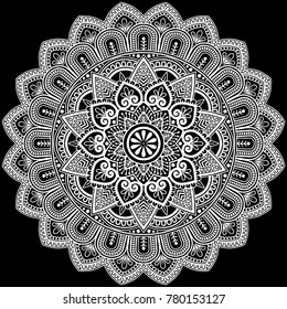 Mandala pattern white good mood