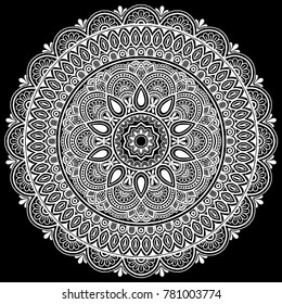 Mandala pattern white good mood