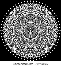 Mandala pattern white good mood