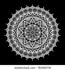 Mandala pattern white good mood