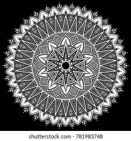 Mandala pattern white good mood