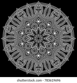Mandala pattern white good mood