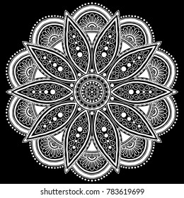 Mandala pattern white good mood