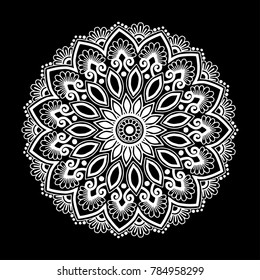 Mandala pattern white good mood
