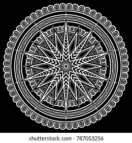 Mandala pattern white good mood