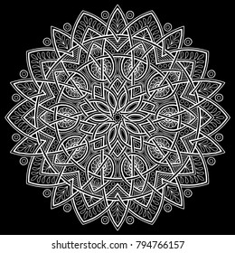 Mandala pattern white good mood