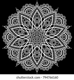 Mandala pattern white good mood