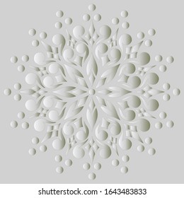 Mandala pattern white gradient good mood. Good for creative and greeting cards, posters, flyers, banners and covers.