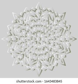 Mandala pattern white gradient good mood. Good for creative and greeting cards, posters, flyers, banners and covers.