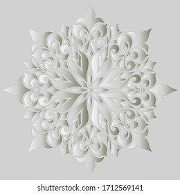 Mandala pattern white gradient good mood. Good for creative and greeting cards, posters, flyers, banners and covers.