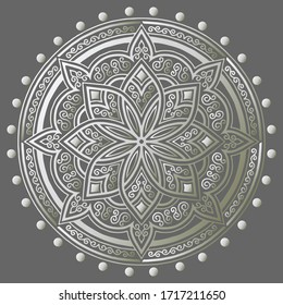 Mandala pattern white gradient good mood. Good for creative and greeting cards, posters, flyers, banners and covers.