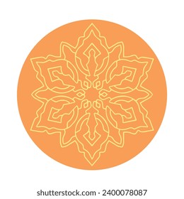 Patrón de Mandala para la plantilla de tallado de madera o la decoración de impresión de pasteles
