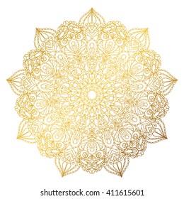 Mandala pattern.Arabic Vintage decorative ornament.Mandala gold background. East,Islam,Thai,Indian,ottoman motifs.Abstract Tribal,ethnic texture.Orient,symmetry lace,meditation symbol.Wedding,gold