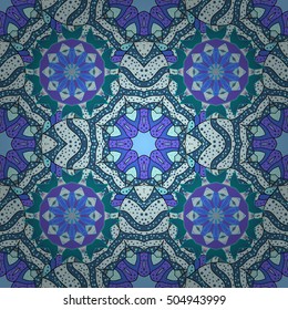 Mandala pattern,background. Vintage decorative ornament,background. East,Islam, Arabic,Indian,ottoman motifs,revival swirling.Blue Abstract Tribal,ethnic texture.Orient,symmetry lace,fabric,wallpaper