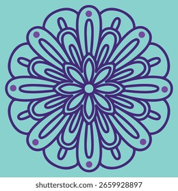 Mandala, ilustración de arte estampado para Fondo de pantalla colorido, decoración, textil y fondo