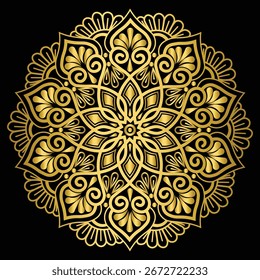 Mandala, ilustração de arte padronizada para papel de parede colorido, decoração, têxteis e fundo