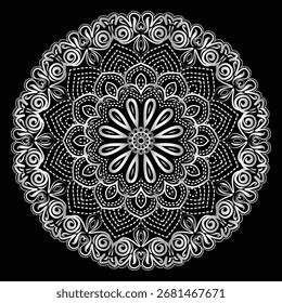Mandala, Patterned Art Illustration for Colorful Wallpaper, Decor, Textile, and Background
