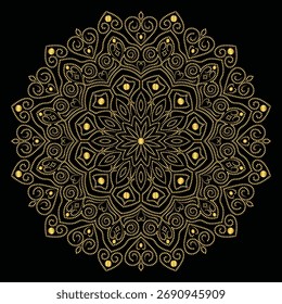 Mandala, Patterned Art Illustration for Colorful Wallpaper, Decor, Textile, and Background