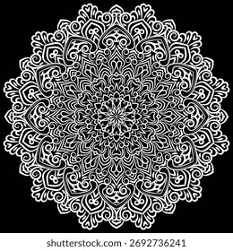 Mandala, ilustração de arte padronizada para papel de parede colorido, decoração, têxteis e fundo
