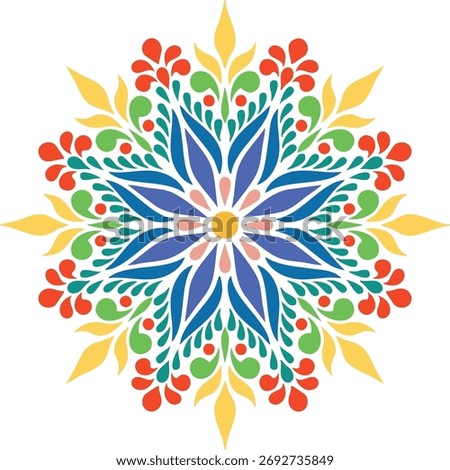 Mandala, Patterned Art Illustration for Colorful Wallpaper, Decor, Textile, and Background