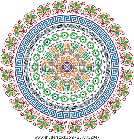 Mandala, Patterned Art Illustration for Colorful Wallpaper, Decor, Textile, and Background