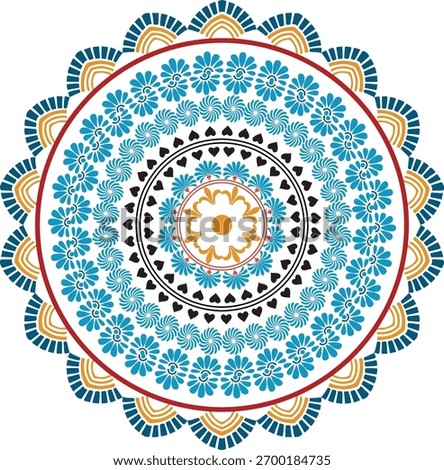 Mandala, Patterned Art Illustration for Colorful Wallpaper, Decor, Textile, and Background