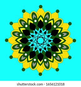 Mandala pattern.Geometric circle element vector
