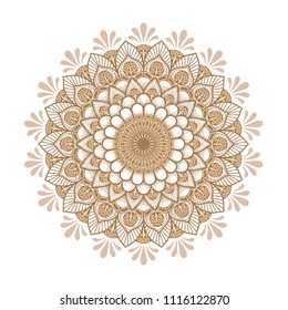 Mandala pattern.Ornament of flowers in color .Retro decor