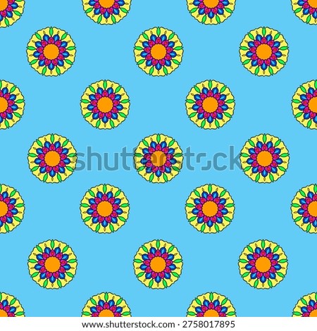 Mandala patterns are flowers of vibrant colors, a bright and breathtaking display of beauty.