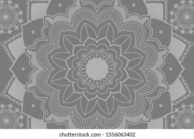 Mandala patterns on gray background illustration