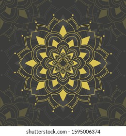 Mandala patterns on gray background illustration