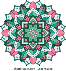 Mandala patterns on isolated background illustration