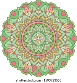 Mandala patterns on isolated background illustration