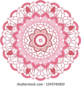 Mandala patterns on isolated background illustration