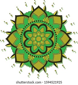Mandala patterns on isolated background illustration