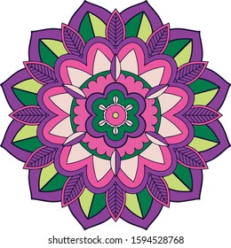 Mandala patterns on isolated background illustration