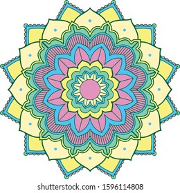 Mandala patterns on isolated background illustration
