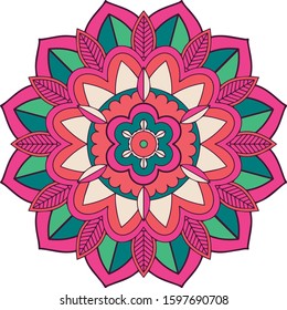 Mandala patterns on isolated background illustration