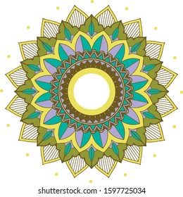 Mandala patterns on isolated background illustration