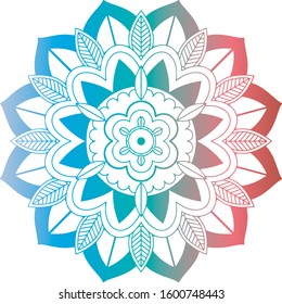 Mandala patterns on isolated background illustration