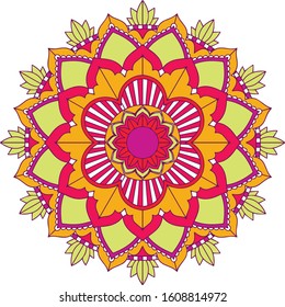 Mandala patterns on isolated background illustration