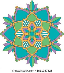 Mandala patterns on isolated background illustration