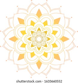 Patrones de Mandala en ilustraciones de fondo aisladas