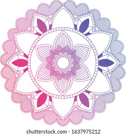 Mandala patterns on isolated background illustration