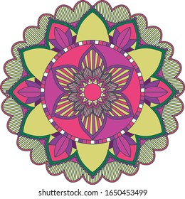 Mandala patterns on isolated background illustration