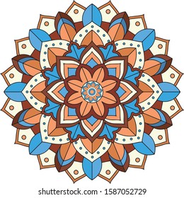 Mandala patterns on white background illustration