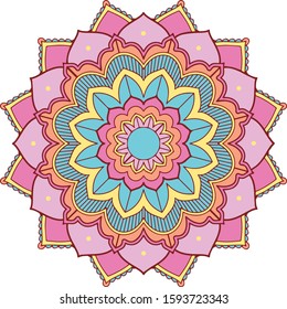 Mandala patterns on white background illustration