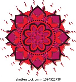 Mandala patterns on white background illustration
